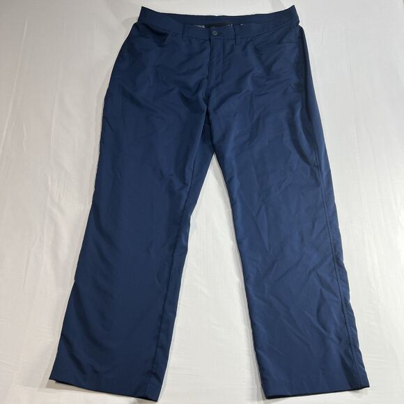 Under Armour Other - Under Armour Mens 40/30 Golf Pants Blue Loose Fit Flat Front Performance Stretch